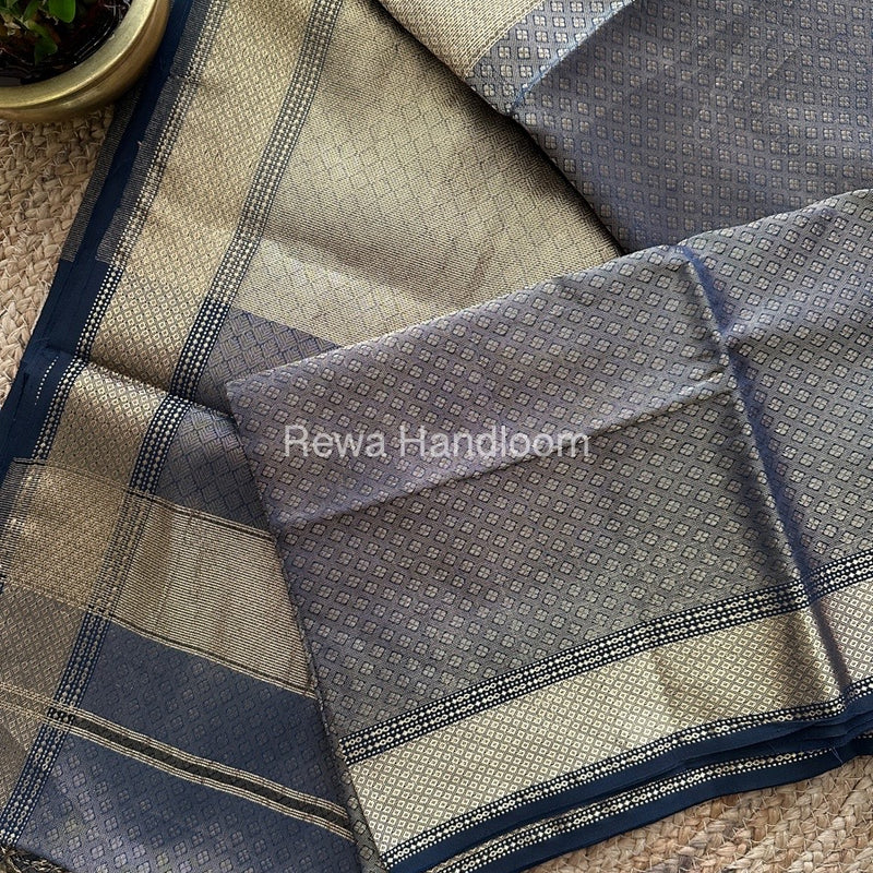 Maheshwari Black 4 Pedal Tissue Saree FBS07
