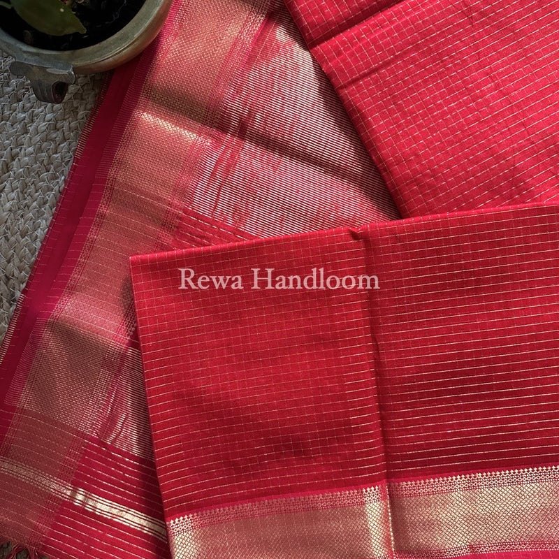  Zari Checks Saree