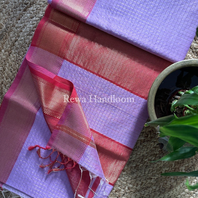 Maheshwari Zari Checks Saree