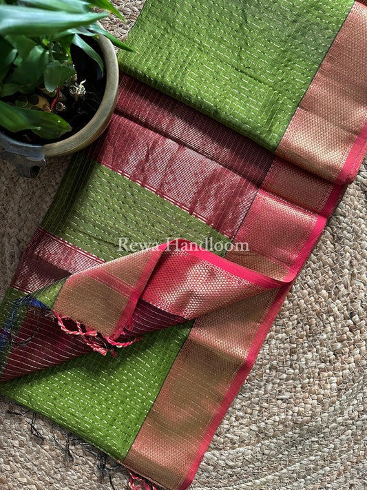 Maheshwari Zari Checks Saree
