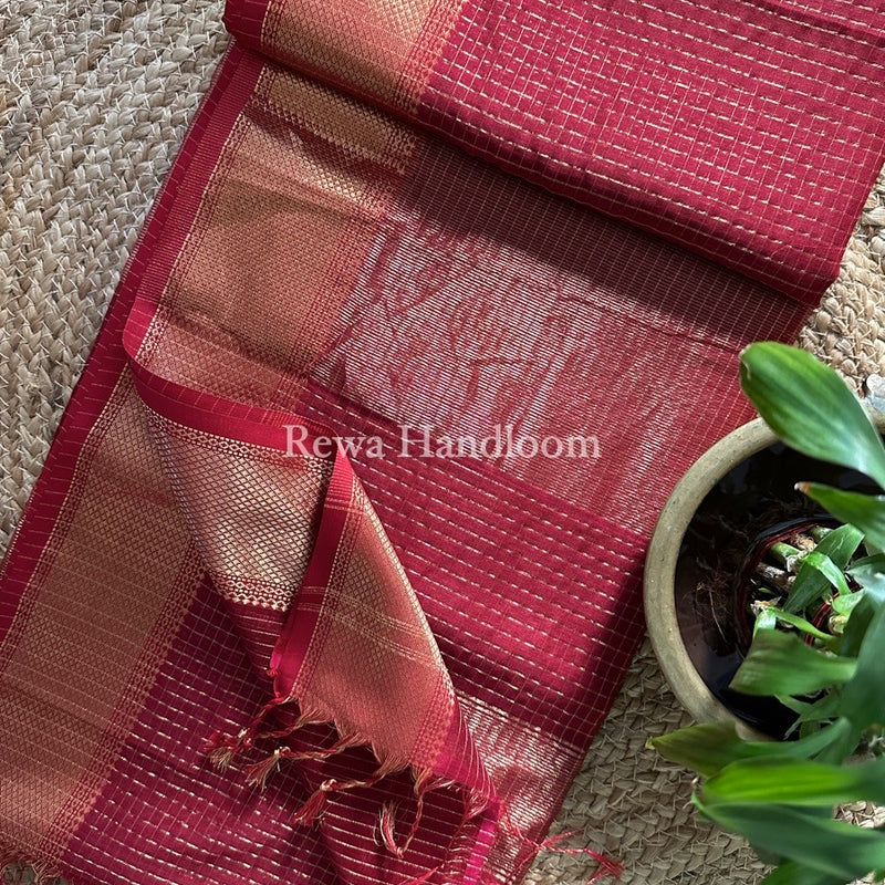 Maheshwari Zari Checks Saree