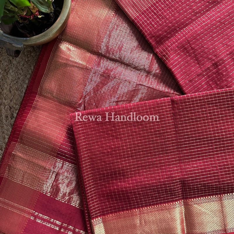  Zari Checks Saree