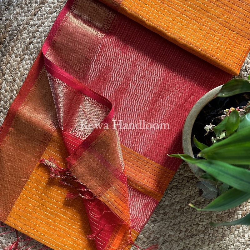 Maheshwari Zari Checks Saree