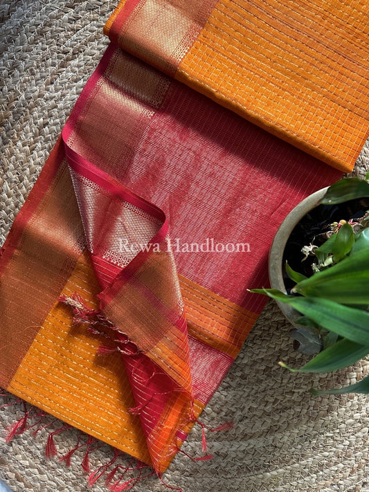 Maheshwari Zari Checks Saree