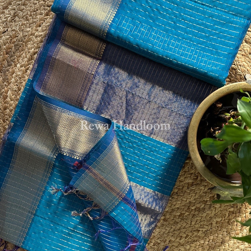 Maheshwari Zari Checks Saree