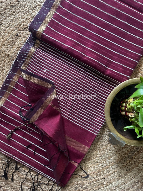 Maheshwari Gichha Thread Lining Saree