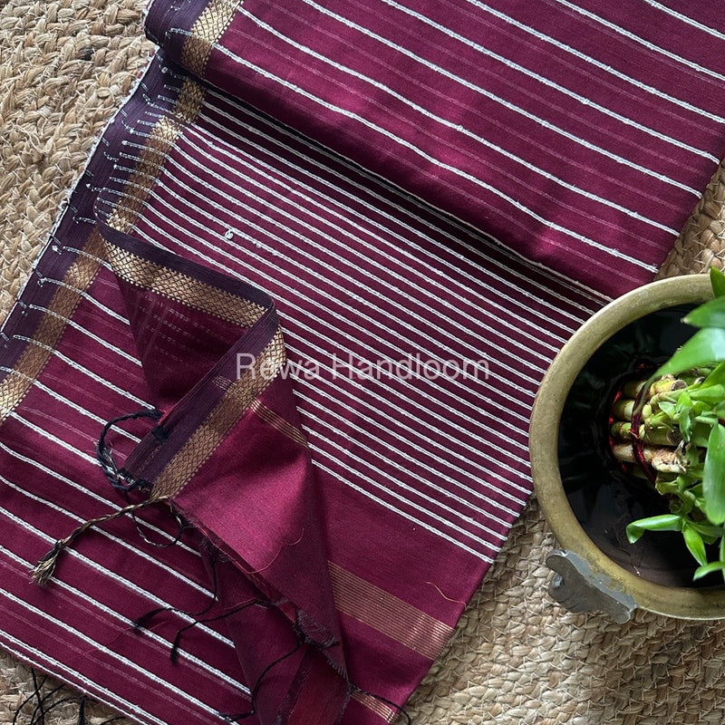 Maheshwari Gichha Thread Lining Saree