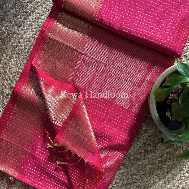 Maheshwari Zari Checks Saree