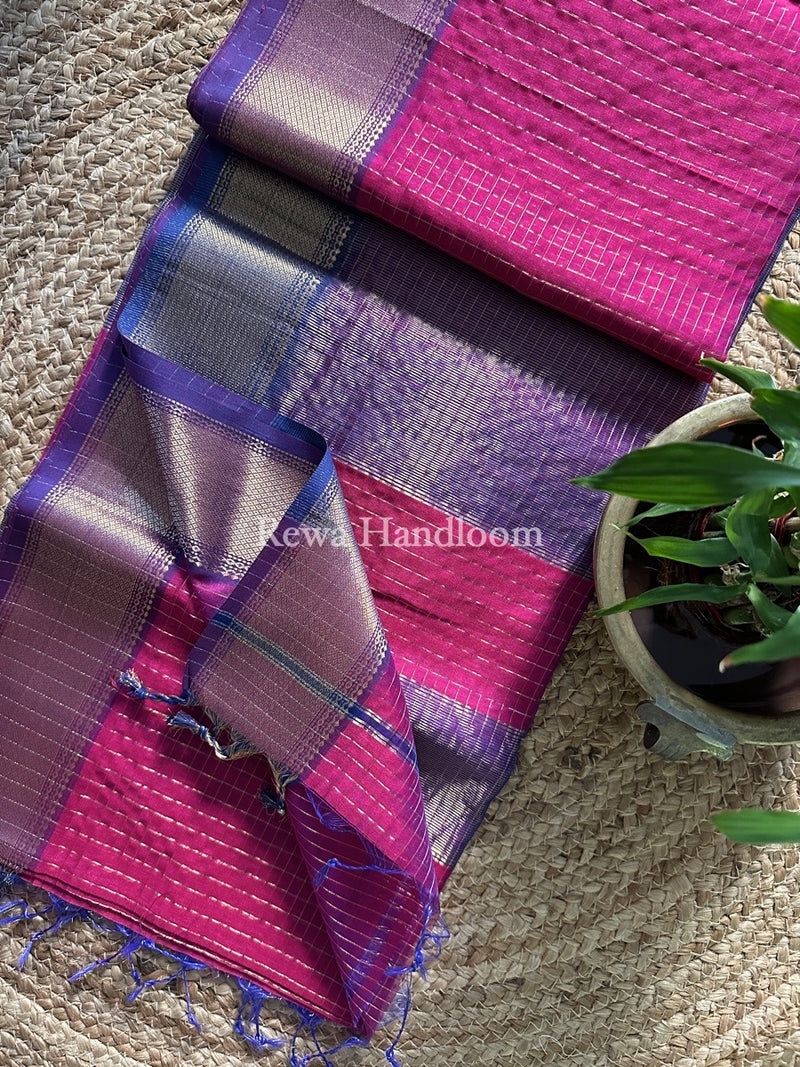 Maheshwari Zari Checks Saree