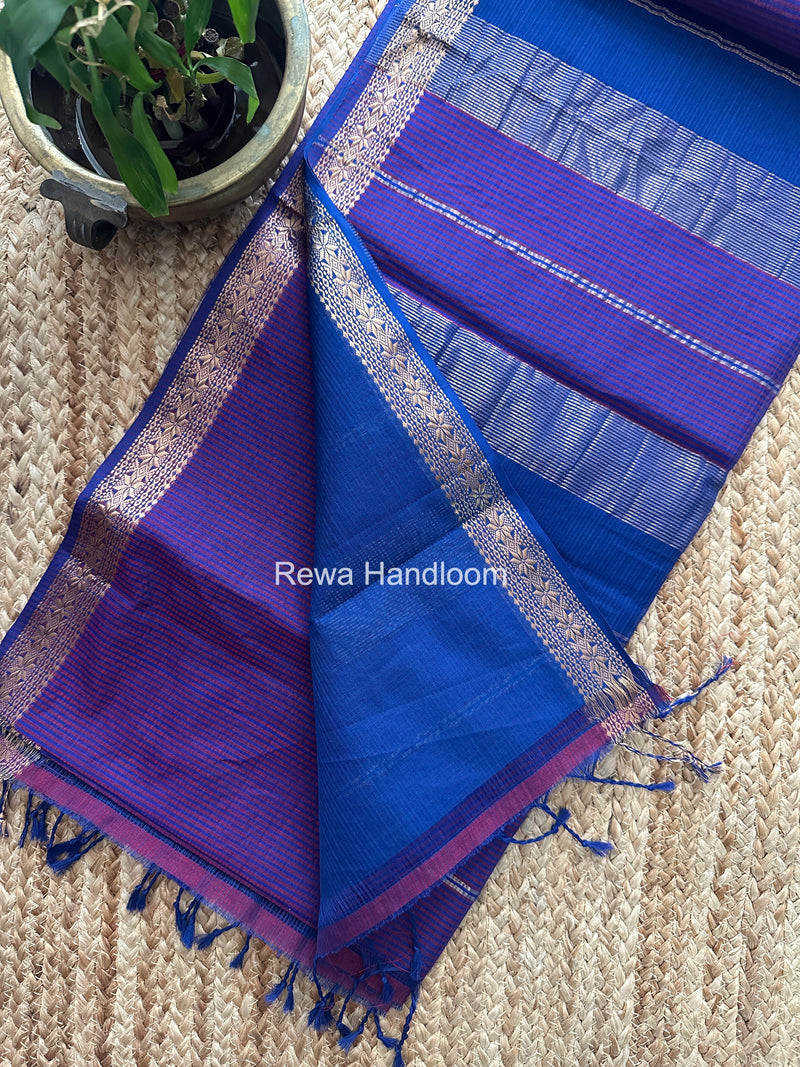 Maheshwari Violet Garbha Reshami Silk Saree GS330  