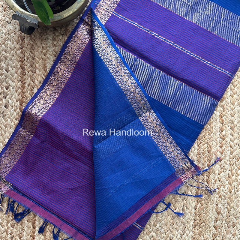 Maheshwari Violet Garbha Reshami Silk Saree GS330  