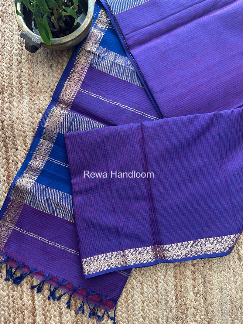 Maheshwari Violet Garbha Reshami Silk Saree GS330  