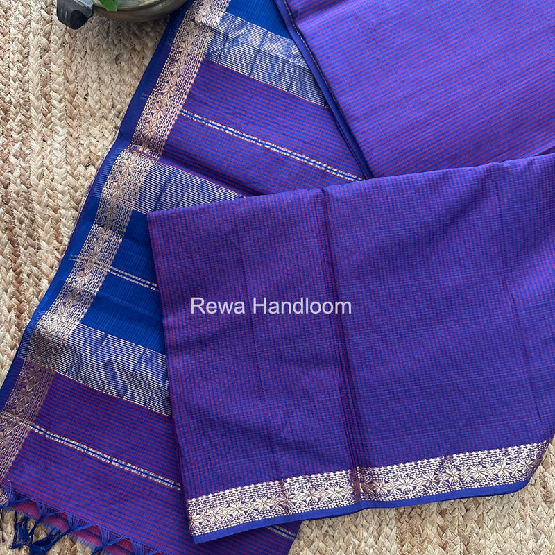 Maheshwari Violet Garbha Reshami Silk Saree GS330  