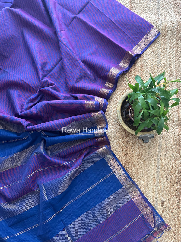 Maheshwari Violet Garbha Reshami Silk Saree GS330  