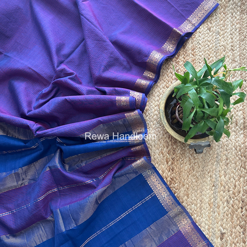 Maheshwari Violet Garbha Reshami Silk Saree GS330  