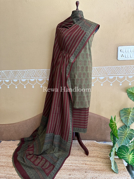 Bagh Print Cotton Suit