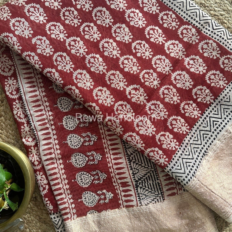 Maheshwari Bagh Print Saree