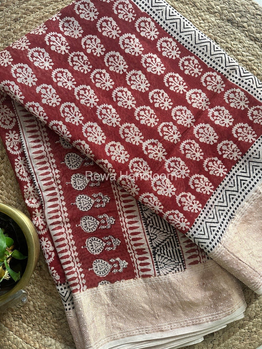 Maheshwari Bagh Print Saree
