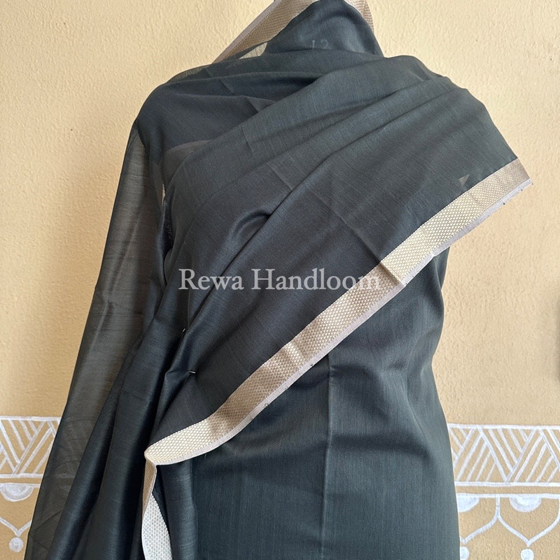 Maheshwari Dark Green Resham Thread Dress Material RT07