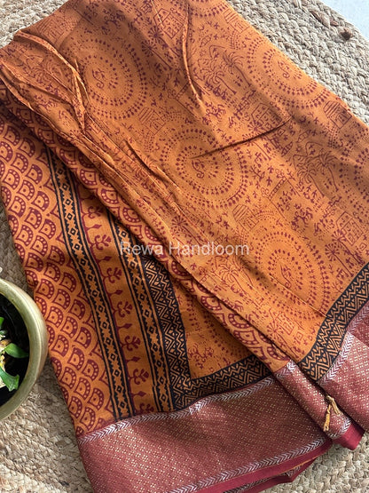Maheshwari Bagh Print Saree
