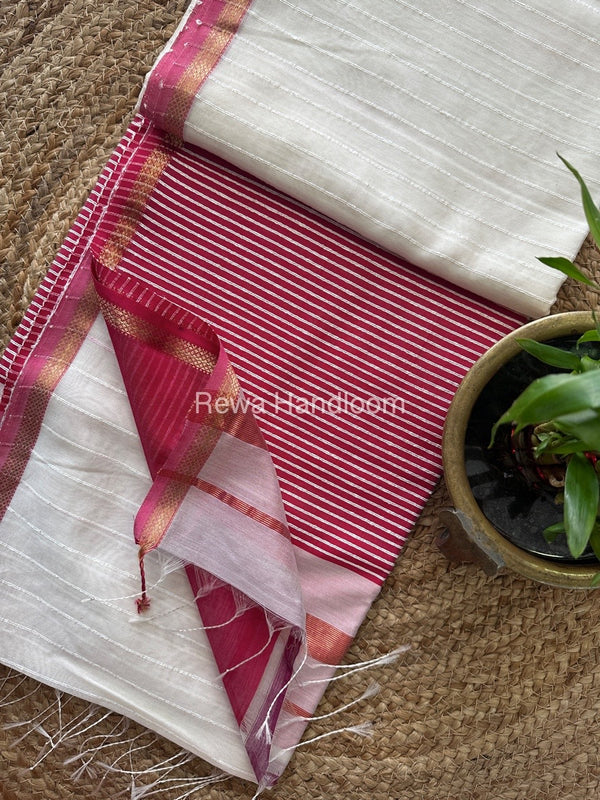 Maheshwari Gichha Thread Lining Saree