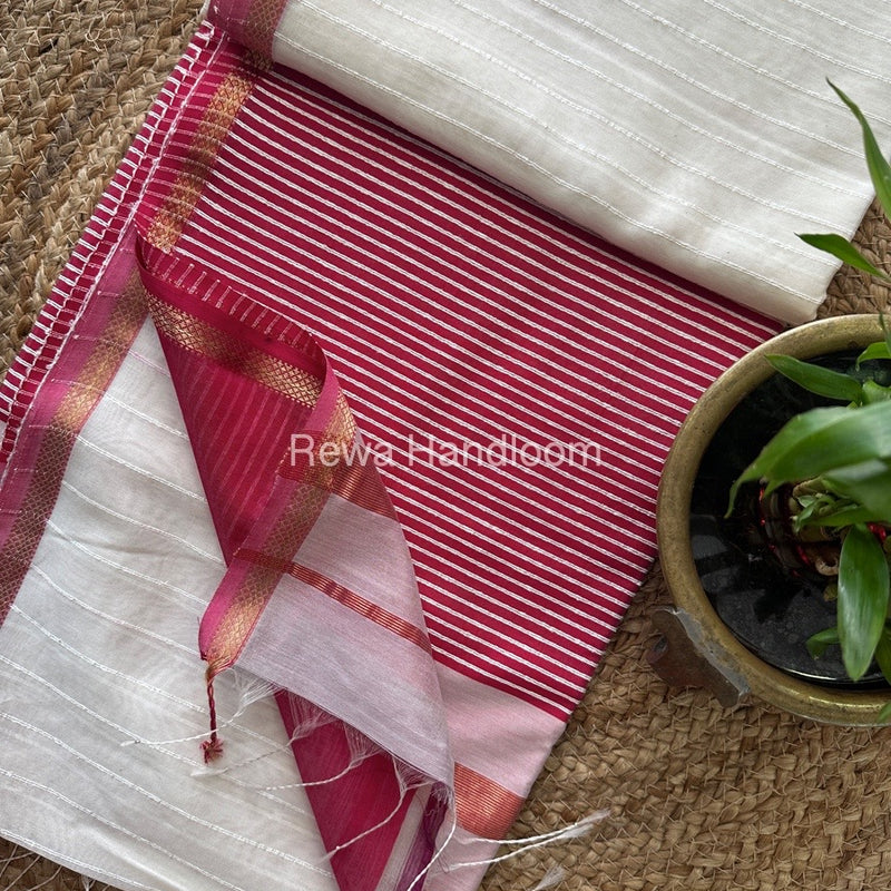 Maheshwari Gichha Thread Lining Saree