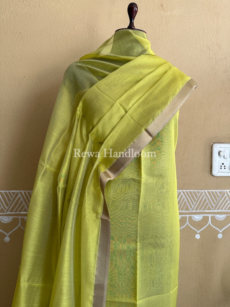 Maheshwari Light Green Resham Thread Dress Material RT04