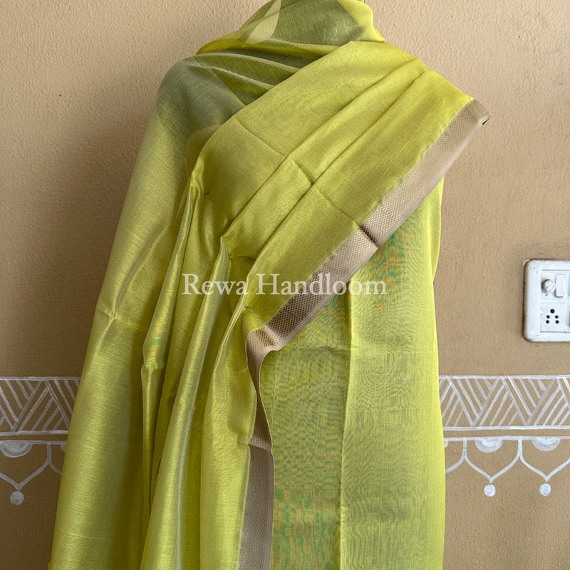 Maheshwari Light Green Resham Thread Dress Material RT04