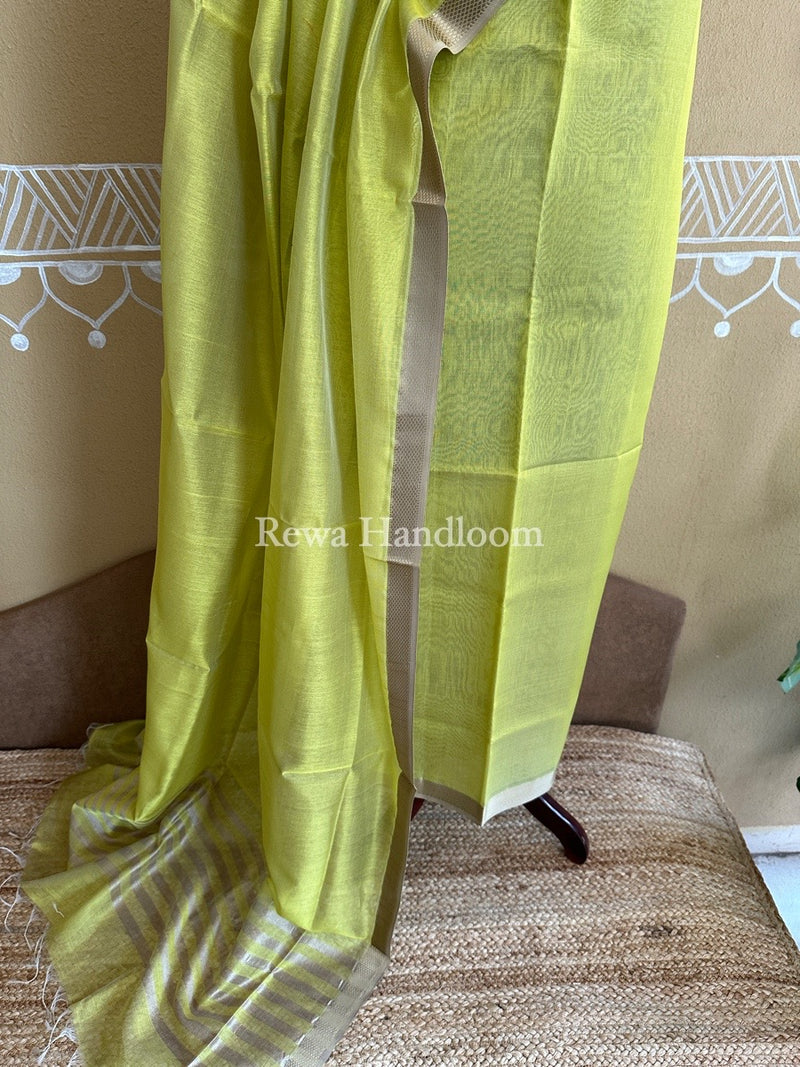 Maheshwari Light Green Resham Thread Dress Material RT04