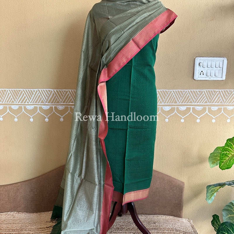 Maheshwari Zari Checks Suit 