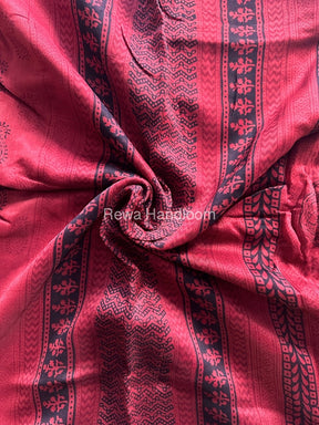 Maheshwari Maroon Bagh Print Saree BPSS050