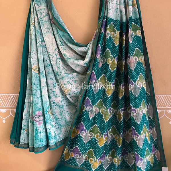 Maheshwari Batik Indonesian Print Saree