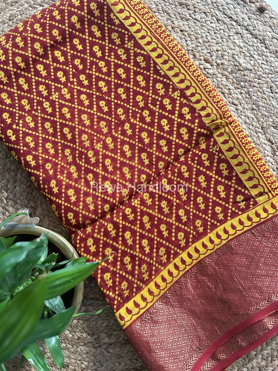 Maheshwari Bagh Print Saree