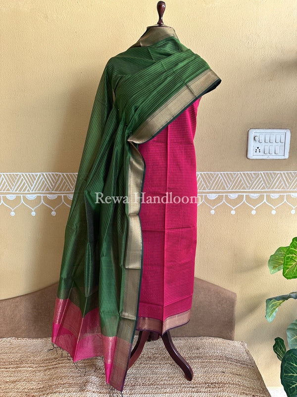 Maheshwari Zari Checks Suit