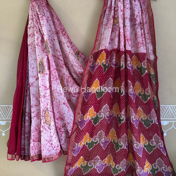 Maheshwari Batik Indonesian Print Saree