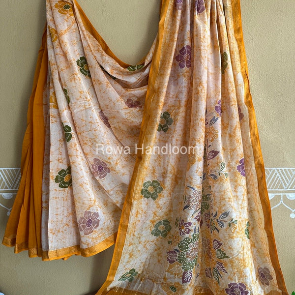 Maheshwari Batik Indonesian Print Saree