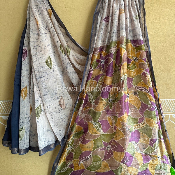 Maheshwari Batik Indonesian Print Saree