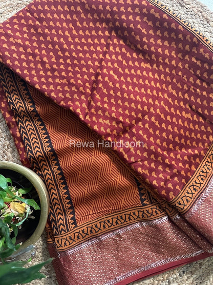 Maheshwari Bagh Print Saree