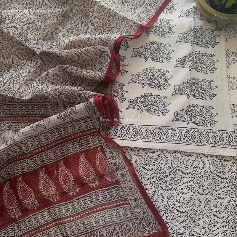 Bagh Print Cotton Suit 