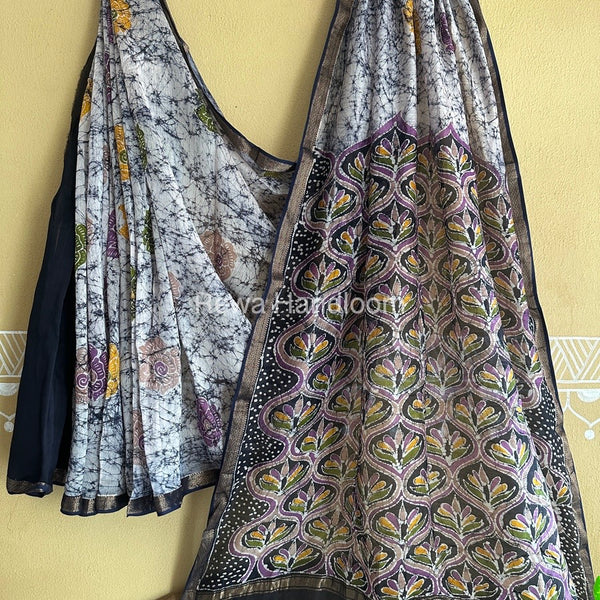 Maheshwari Batik Indonesian Print Saree
