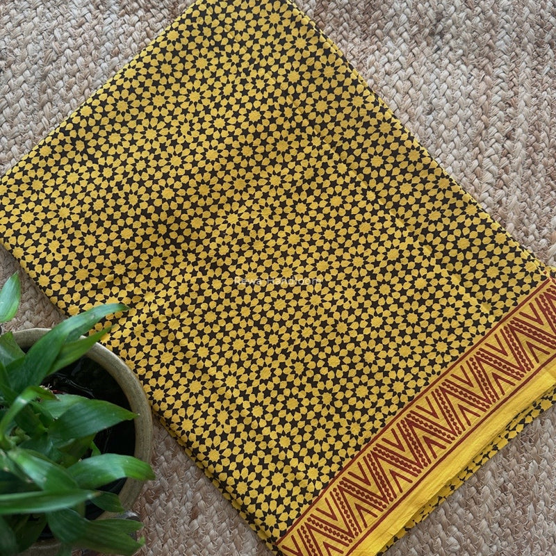 Yellow Bagh Print Cotton Suit KDS07