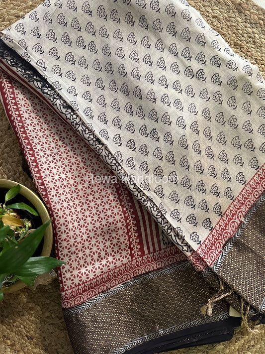 Maheshwari Bagh Print Saree