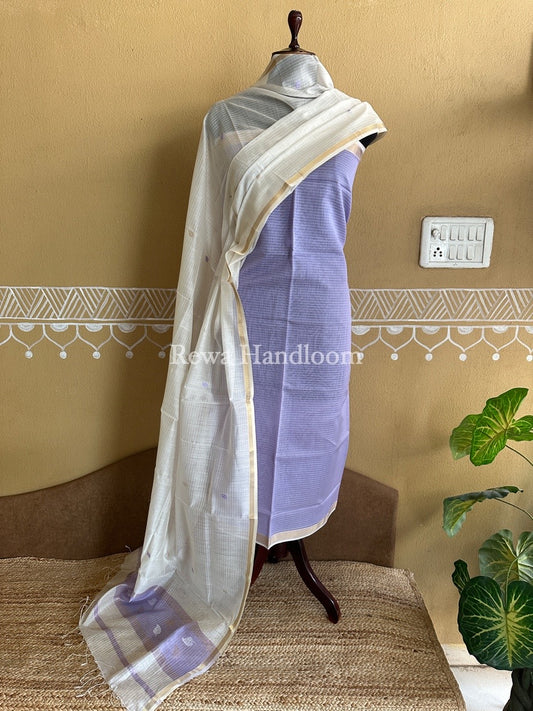 Maheshwari Patti Butti Top-Dupatta Set