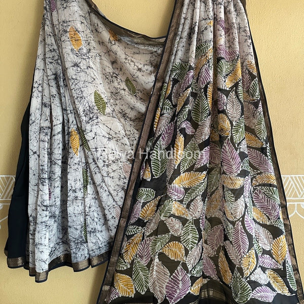 Maheshwari Batik Indonesian Print Saree