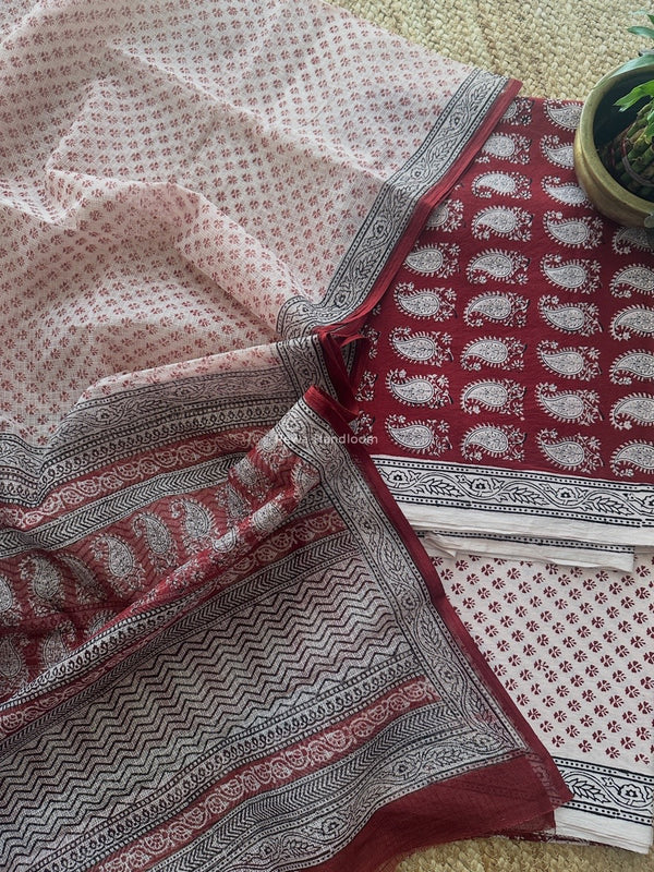 Bagh Print Cotton Suit 