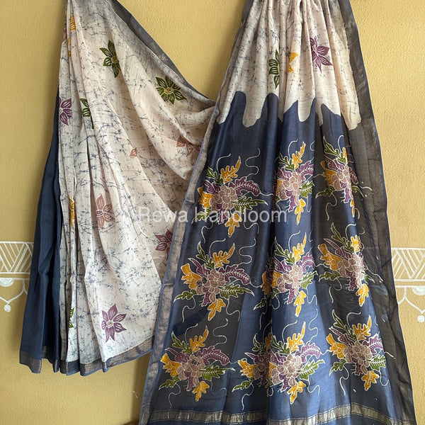 Maheshwari Batik Indonesian Print Saree