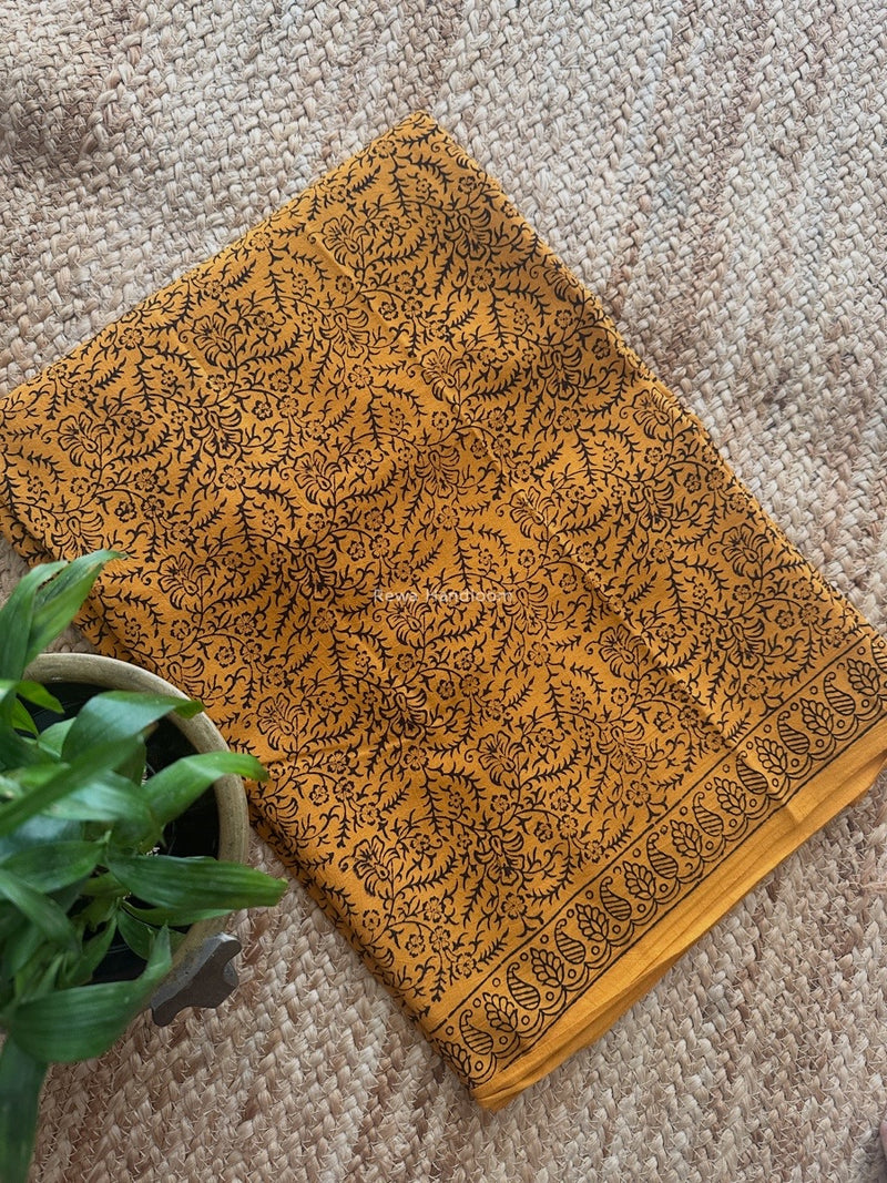 Turmeric Bagh Print Cotton Suit KDS03