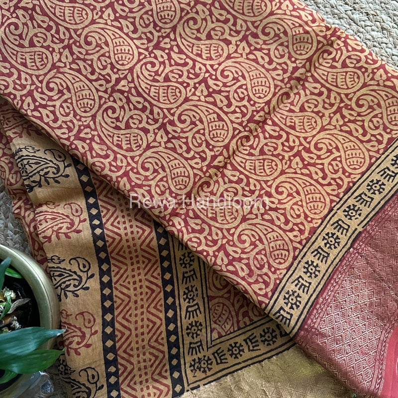 Maheshwari Bagh Print Saree