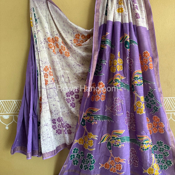 Maheshwari Batik Indonesian Print Saree