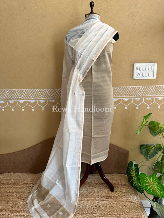 Maheshwari Patti Butti Top-Dupatta Set